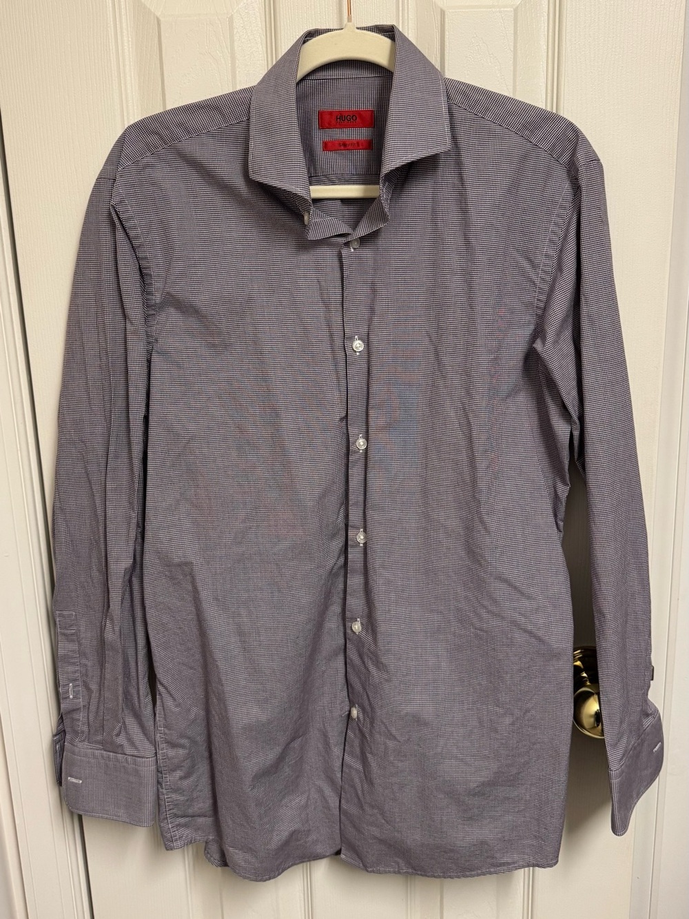 HUGO Men's Slim-Fit Button-Front Dress Shirt in Lavender